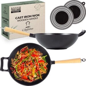 Chefarone Gietijzeren Wokpan 30 cm